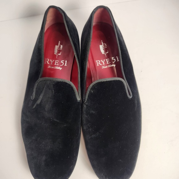 Rye 51 Men's Black Velvet Elegant Dress Loafers Size 13 - Picture 5 of 7